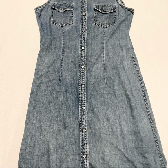 Vintage Gap Denim Sleeveless Maxi Dress - Picture 5 of 16